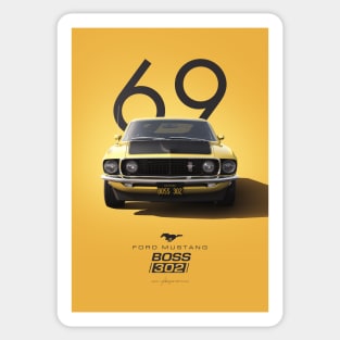 Ford Mustang Boss 302 Artwork Sticker
